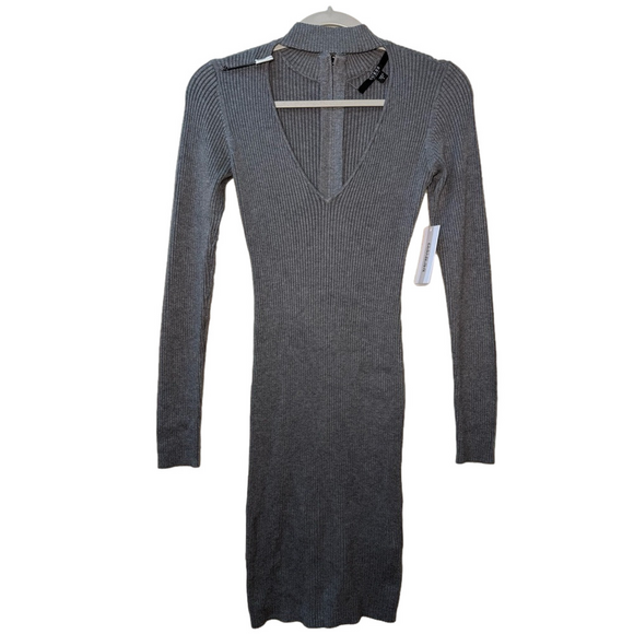 GUESS Women’s Size Small Convertible Long Sleeve Teagan Cut Out Mock Neck Dress - Picture 2 of 12